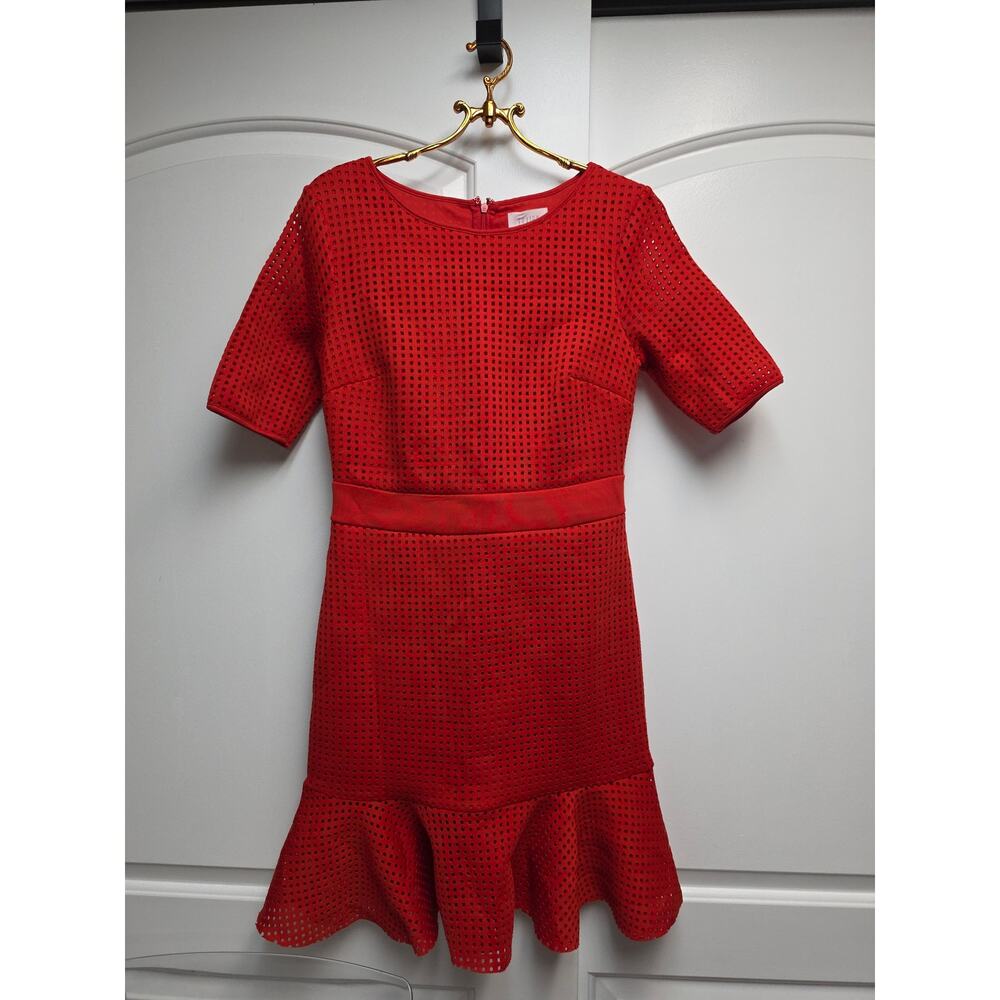 Savida Red Mini Ruffled Dress size 10